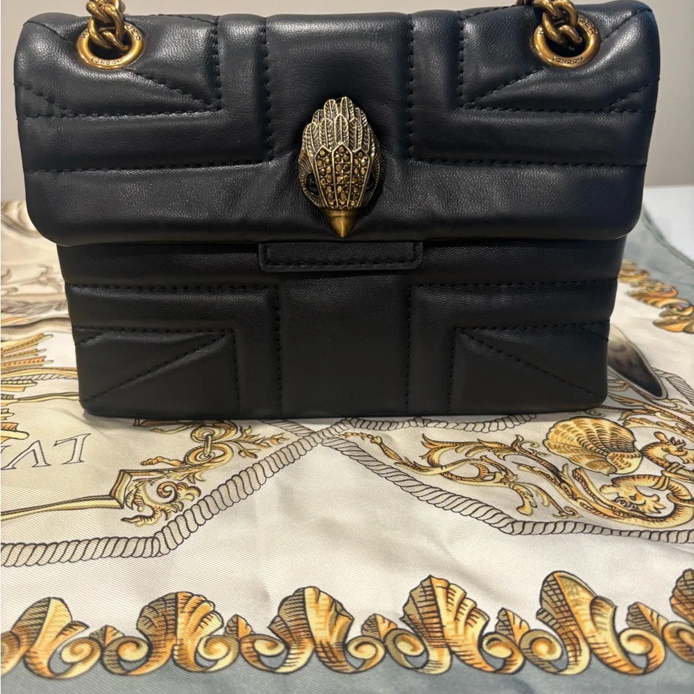 Kurt Geiger Black Quilted Leather Handbag with Gold Hardware, NWOT - Picture 1 of 8